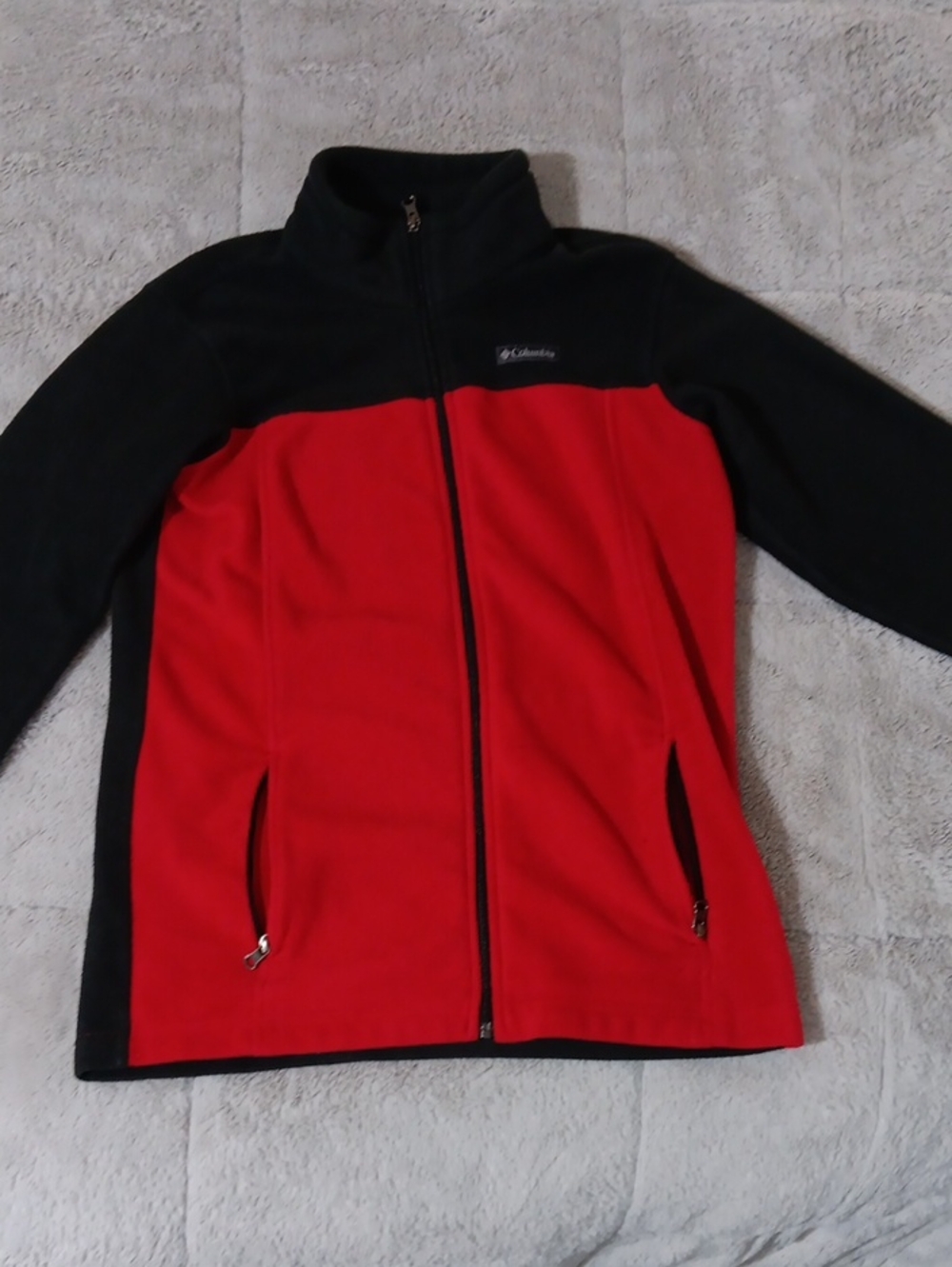 Columbia Kids' Red and Black Full-Zip Fleece Jacket